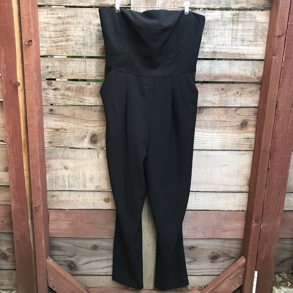 Black Strapless Jumpsuit - Picture 4 of 8